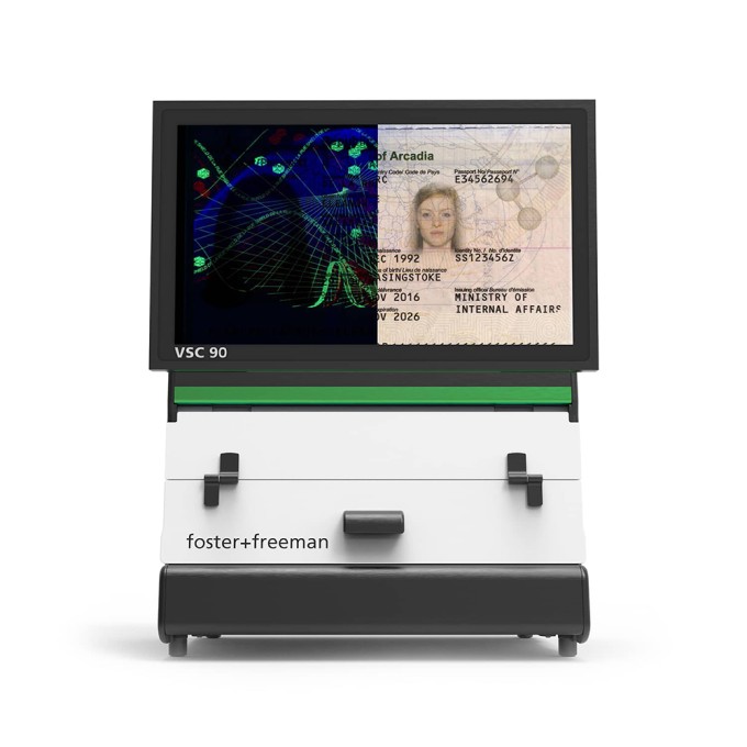 Comparator Video Spectral pentru autentificarea documentelor - nivel prima linie